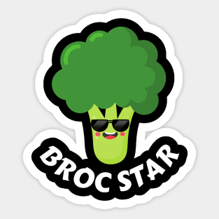 BROC STAR - Cute Broccoli Pun Sticker